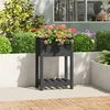 Sadilica s policom siva 54 x 34,5 x 81 cm od masivne borovine
