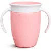 Munchkin Miracle 360° otroški lonček z ročaji Pink 6 m+ 207 ml