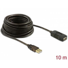 Kabel DELOCK, USB 2.0, USB-A (M) na USB-A (Ž), podaljševalni, 10m