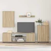 Set TV komoda Zidne 4 pcs Sonoma hrast Konstruirano drvo