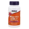 NOW Foods Mega D3 & amp; MK-7, vitamin 5000 ie K2 180 ug, 60 kapsul