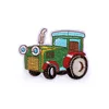 Traktor, žerjav, avto, bager, gasilci - zeleni traktor (10 kosov)