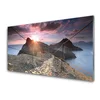 tulup.si Slika na steklu Mountain west cliff pot 120x60 cm 4 obešalnika