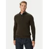 Barbour Pulover Elbow MKN0585GN73 Khaki Regular Fit