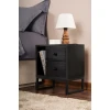 Hanah Home Noćni ormarić Glimmer, 45.2 x 50 x 29.5 cm, Crni