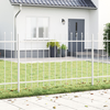 Vrtna Ograda 5 pcs Bijelo 8,5 x 1,2 m Čelik s prahom