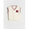 Reserved - GIRLS` VEST - krem - 240DB-01X