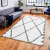Hanah home Tepih 80x150cm Belo-Sivi