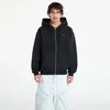 Mikina Nike Solo Swoosh Mens Full-Zip Fleece Hoodie Black/ Black/ White XS
