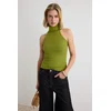 Trendyol ženska bluza Twoaw27Bz00018, maslinasta