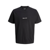 JACK & JONES Majica JORNORREBRO  črna / bela