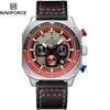 Sat NAVIFORCE SQ-38602 - Srebrna / Crna / Crvena KP38602