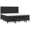 Vidaxl Box spring postelja z vzmetnico črna 200x200 cm umetno usnje