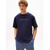 Tommy Hilfiger za moške. UM0UM03685 Originalna majica z modrim logotipom (S), Modra, Domača oblačila, Bombaž