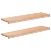 vidaXL Stopnice 2 kos 90 x 30 x 2 cm Naravna Trda bukovina