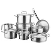 13-piece cookware set, stainless steel, Proline - Korkmaz