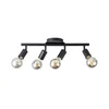 Brilliant - Stropno spot svetlo TIFFANY 4xE27/28W/230V crna