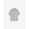 Bershka Srajca temno zelena / bela