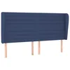 Vidaxl Vzglavje z ušesi modro 203x23x118/128 cm blago