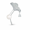 JwL Luxury Pearls Bleščeča broška s kristali 2v1 in pravimi biseri ginka JL0838