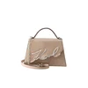 Karl Lagerfeld Ročna torbica Karl Lagerfeld Sac Bandouliere Signature 2.0 Croco Medium Cuir Rose Nude roza