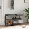 Jastučić za klupu 2 kom. Mikrovlakna Tamnosiva Dubina 35 cm