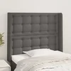 Uzglavlje s ušima sivo 83x16x118/128 cm od umjetne kože