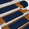 vidaXL Stopniščne preproge samolepilne 30 kosov 65x21x4 cm temno modre pravokotne robove