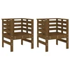 Vidaxl Vrtni stol 2 kosa medeno rjava 61,5x53x71 cm trdna borovina