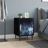 Vidaxl Nočna omarica RAALTE Črni hrast 36 x 33 x 51 cm Inženirski les