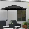Vrtni suncobran Crna 248 x 248 x 148 cm Poliester i čelik