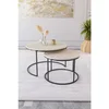 Hanah Home Milas set klub stolova, crna / travertin