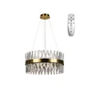 LED luster na sajli, prigušiva, LED/80W/230V 3000-6500K, zlatna + daljinski upravljač