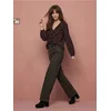 Sinsay - Straight leg jeans sa leopard printom - braon