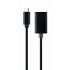 Gembird A-CM-DPF-02 adapter za video kabel 0,15 m USB Tip-C DisplayPort Črna