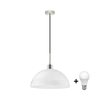 LED luster na sajli 1xE27/60W/230V bela/crna