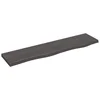 Vidaxl Stenska polica temno siva 80x20x2 cm obdelana trdna hrastovina