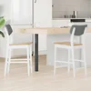 vidaXL Jedilni stoli 2 pcs Bela 48 x 49 x 95 cm Masivno gumovo les