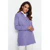 Trendyol Lilac Collar Buttoned Ribbed Knitwear Sweater