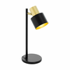 EGLO Stona lampa FIUMARA E27 40 cm crna/zlatna 39387