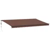 Vidaxl Vlečna tenda Rjava 600 x 300 cm Poliester
