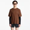 Majice District Vision Boxy Compression Training Tee Espresso/ Black XL