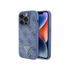 Guess Gripstand 4G Triangle Maska za telefon za iPhone 15 Pro, Plava