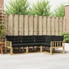 Set vanjskih sofa s jastukom 4 pcs Bijela i crna