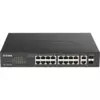 D-Link DGS-1100-18PV2 pametni mrežni stikalo L2 Gigabit Ethernet PoE, 1U, črno