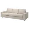 VIMLE Sofa trosed, sa širokim rukohvatima/Gunnared bež