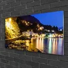 tulup.si Slika na steklu Mountain beach landscape 100x50 cm 4 obešalnika