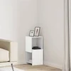 vidaXL Kotna omarica Bela 25,5x25x55cm Konstruiran les
