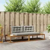 Set vanjskih sofa s jastukom Prirodna i svijetlo siva