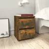 Noćni ormarić dimljeni hrast 30 x 30 x 40 cm konstruirano drvo
